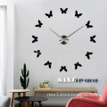 DIY Butterfly Wall Clock Vinyl Black Stickers Art Watch for Home Decor